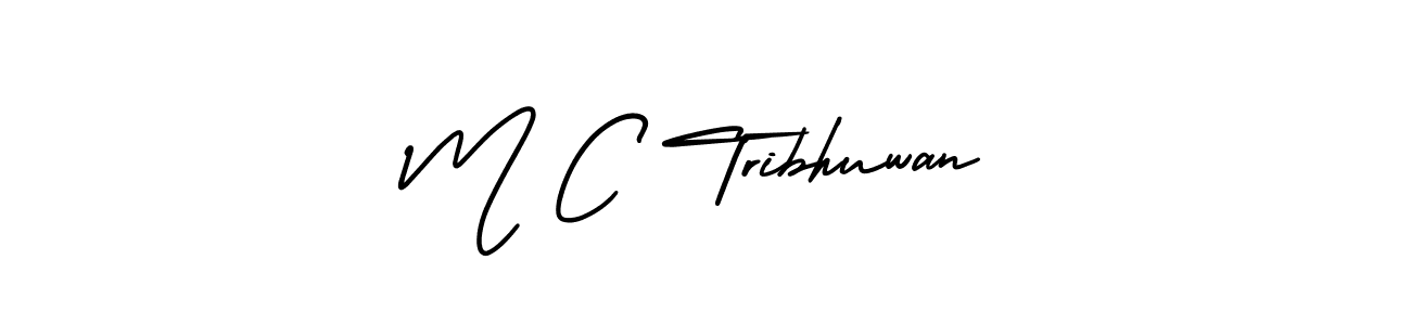 Also we have M C Tribhuwan name is the best signature style. Create professional handwritten signature collection using AmerikaSignatureDemo-Regular autograph style. M C Tribhuwan signature style 3 images and pictures png