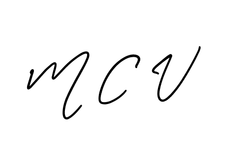 if you are searching for the best signature style for your name M C V. so please give up your signature search. here we have designed multiple signature styles  using AmerikaSignatureDemo-Regular. M C V signature style 3 images and pictures png