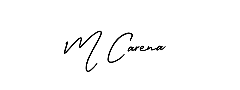 How to make M Carena signature? AmerikaSignatureDemo-Regular is a professional autograph style. Create handwritten signature for M Carena name. M Carena signature style 3 images and pictures png