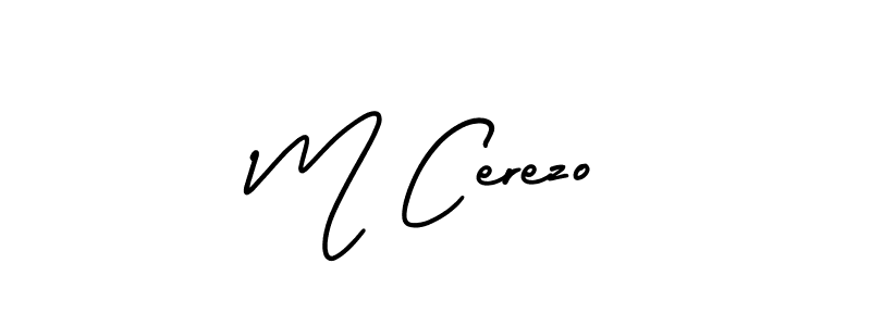 AmerikaSignatureDemo-Regular is a professional signature style that is perfect for those who want to add a touch of class to their signature. It is also a great choice for those who want to make their signature more unique. Get M Cerezo name to fancy signature for free. M Cerezo signature style 3 images and pictures png