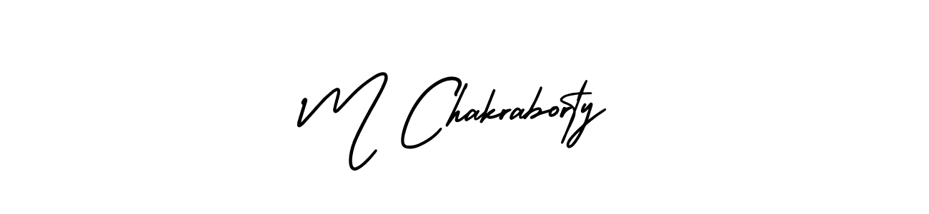 AmerikaSignatureDemo-Regular is a professional signature style that is perfect for those who want to add a touch of class to their signature. It is also a great choice for those who want to make their signature more unique. Get M Chakraborty name to fancy signature for free. M Chakraborty signature style 3 images and pictures png