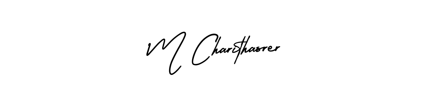 You can use this online signature creator to create a handwritten signature for the name M Charithasrer. This is the best online autograph maker. M Charithasrer signature style 3 images and pictures png