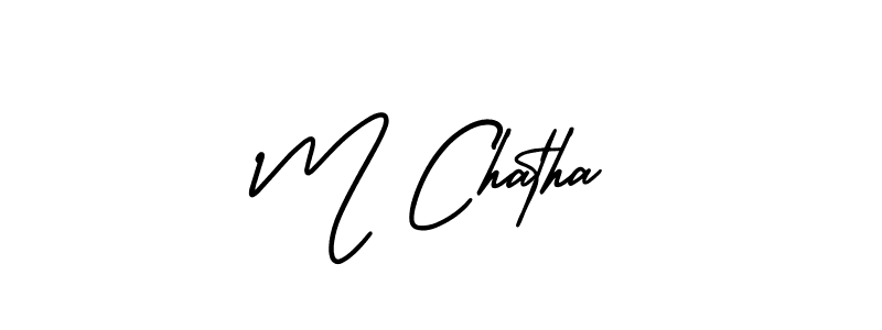 Also You can easily find your signature by using the search form. We will create M Chatha name handwritten signature images for you free of cost using AmerikaSignatureDemo-Regular sign style. M Chatha signature style 3 images and pictures png