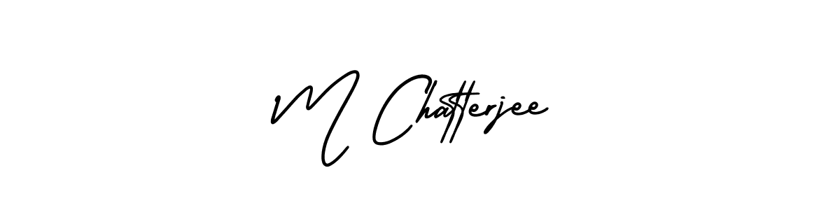 Create a beautiful signature design for name M Chatterjee. With this signature (AmerikaSignatureDemo-Regular) fonts, you can make a handwritten signature for free. M Chatterjee signature style 3 images and pictures png