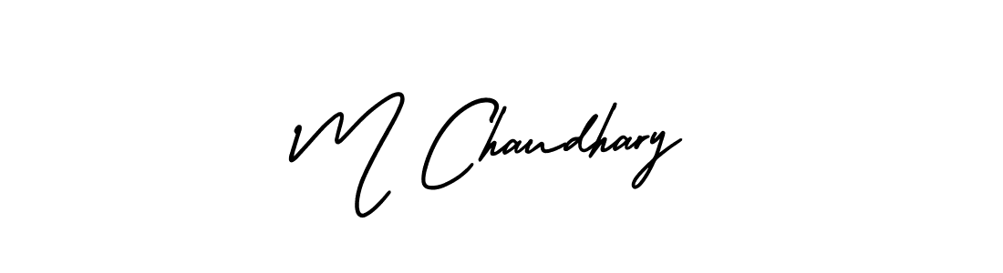 Make a short M Chaudhary signature style. Manage your documents anywhere anytime using AmerikaSignatureDemo-Regular. Create and add eSignatures, submit forms, share and send files easily. M Chaudhary signature style 3 images and pictures png