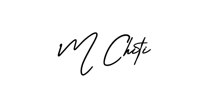 It looks lik you need a new signature style for name M Chiti. Design unique handwritten (AmerikaSignatureDemo-Regular) signature with our free signature maker in just a few clicks. M Chiti signature style 3 images and pictures png