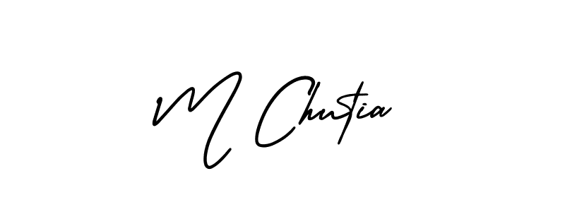 How to Draw M Chutia signature style? AmerikaSignatureDemo-Regular is a latest design signature styles for name M Chutia. M Chutia signature style 3 images and pictures png