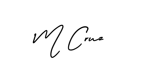 You should practise on your own different ways (AmerikaSignatureDemo-Regular) to write your name (M Cruz) in signature. don't let someone else do it for you. M Cruz signature style 3 images and pictures png