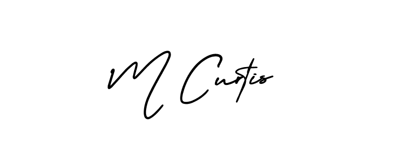 Use a signature maker to create a handwritten signature online. With this signature software, you can design (AmerikaSignatureDemo-Regular) your own signature for name M Curtis. M Curtis signature style 3 images and pictures png