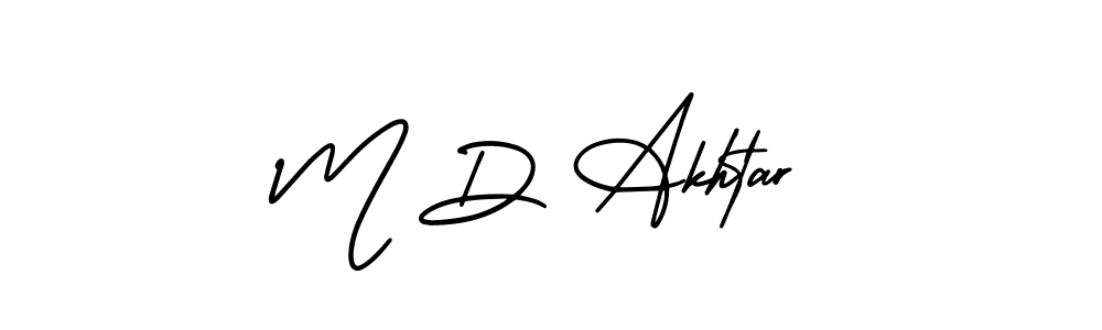 Make a beautiful signature design for name M D Akhtar. Use this online signature maker to create a handwritten signature for free. M D Akhtar signature style 3 images and pictures png