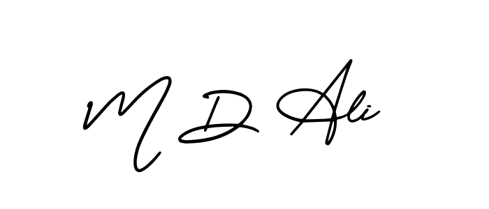 How to Draw M D Ali signature style? AmerikaSignatureDemo-Regular is a latest design signature styles for name M D Ali. M D Ali signature style 3 images and pictures png