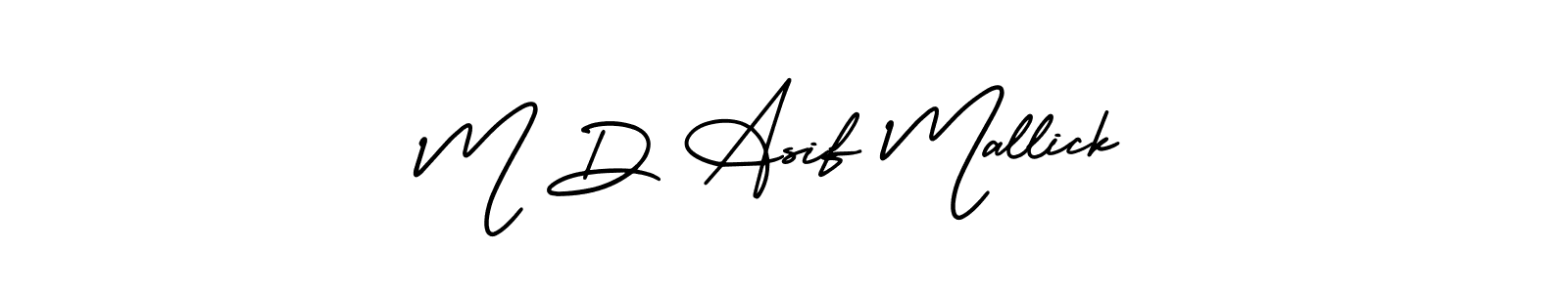 Also You can easily find your signature by using the search form. We will create M D Asif Mallick name handwritten signature images for you free of cost using AmerikaSignatureDemo-Regular sign style. M D Asif Mallick signature style 3 images and pictures png