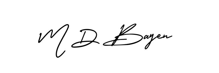 How to make M D Bayen signature? AmerikaSignatureDemo-Regular is a professional autograph style. Create handwritten signature for M D Bayen name. M D Bayen signature style 3 images and pictures png