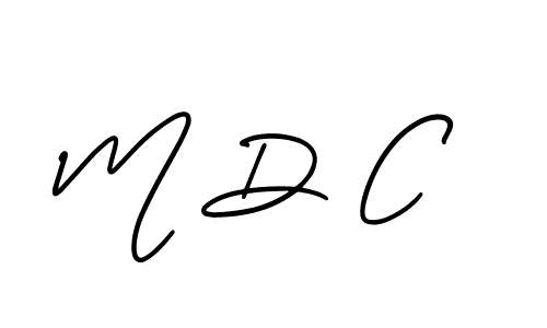 Use a signature maker to create a handwritten signature online. With this signature software, you can design (AmerikaSignatureDemo-Regular) your own signature for name M D C. M D C signature style 3 images and pictures png