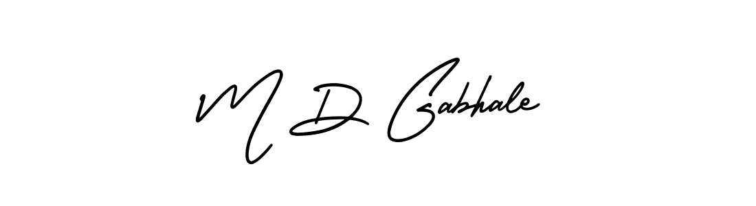 Create a beautiful signature design for name M D Gabhale. With this signature (AmerikaSignatureDemo-Regular) fonts, you can make a handwritten signature for free. M D Gabhale signature style 3 images and pictures png