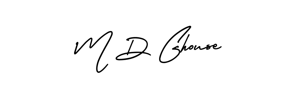 Make a beautiful signature design for name M D Ghouse. With this signature (AmerikaSignatureDemo-Regular) style, you can create a handwritten signature for free. M D Ghouse signature style 3 images and pictures png