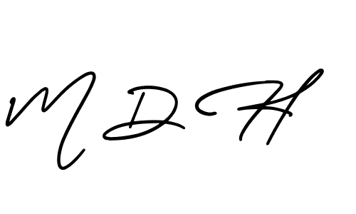 M D H stylish signature style. Best Handwritten Sign (AmerikaSignatureDemo-Regular) for my name. Handwritten Signature Collection Ideas for my name M D H. M D H signature style 3 images and pictures png