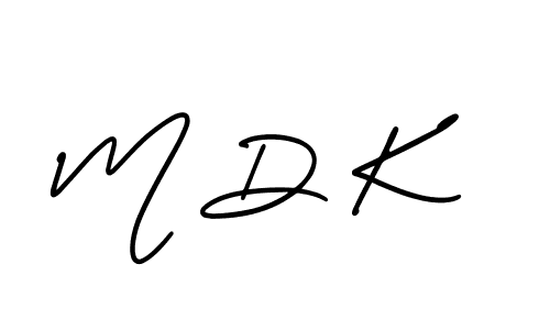Make a beautiful signature design for name M D K. With this signature (AmerikaSignatureDemo-Regular) style, you can create a handwritten signature for free. M D K signature style 3 images and pictures png