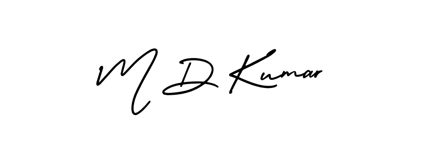 M D Kumar stylish signature style. Best Handwritten Sign (AmerikaSignatureDemo-Regular) for my name. Handwritten Signature Collection Ideas for my name M D Kumar. M D Kumar signature style 3 images and pictures png