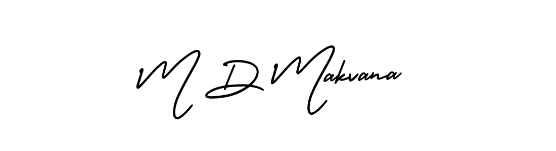 Make a beautiful signature design for name M D Makvana. Use this online signature maker to create a handwritten signature for free. M D Makvana signature style 3 images and pictures png