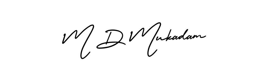 AmerikaSignatureDemo-Regular is a professional signature style that is perfect for those who want to add a touch of class to their signature. It is also a great choice for those who want to make their signature more unique. Get M D Mukadam name to fancy signature for free. M D Mukadam signature style 3 images and pictures png