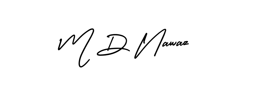 Make a beautiful signature design for name M D Nawaz. Use this online signature maker to create a handwritten signature for free. M D Nawaz signature style 3 images and pictures png