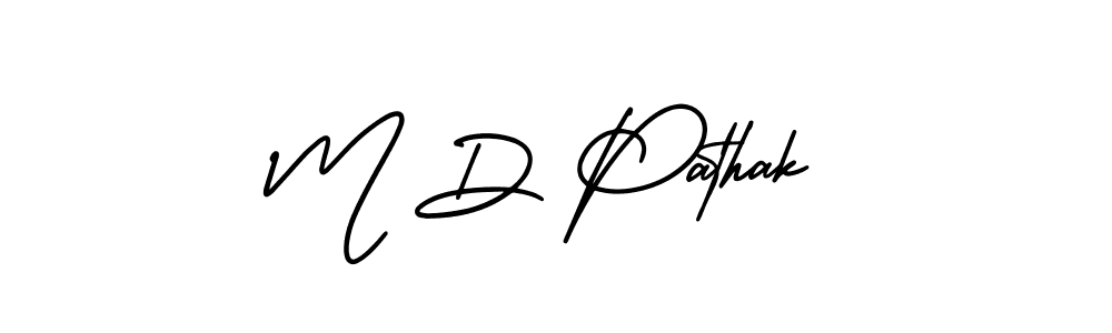 Design your own signature with our free online signature maker. With this signature software, you can create a handwritten (AmerikaSignatureDemo-Regular) signature for name M D Pathak. M D Pathak signature style 3 images and pictures png