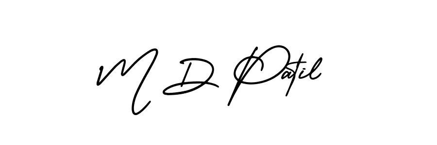 This is the best signature style for the M D Patil name. Also you like these signature font (AmerikaSignatureDemo-Regular). Mix name signature. M D Patil signature style 3 images and pictures png