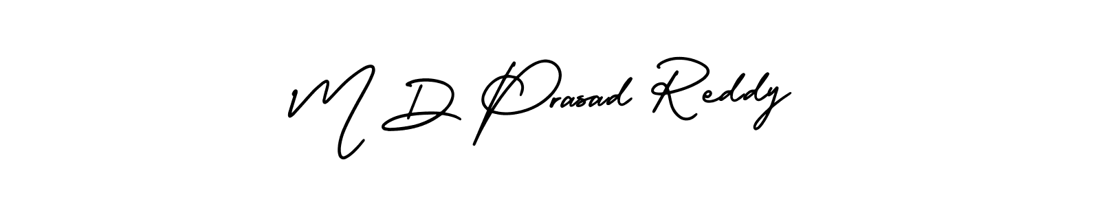 How to make M D Prasad Reddy name signature. Use AmerikaSignatureDemo-Regular style for creating short signs online. This is the latest handwritten sign. M D Prasad Reddy signature style 3 images and pictures png