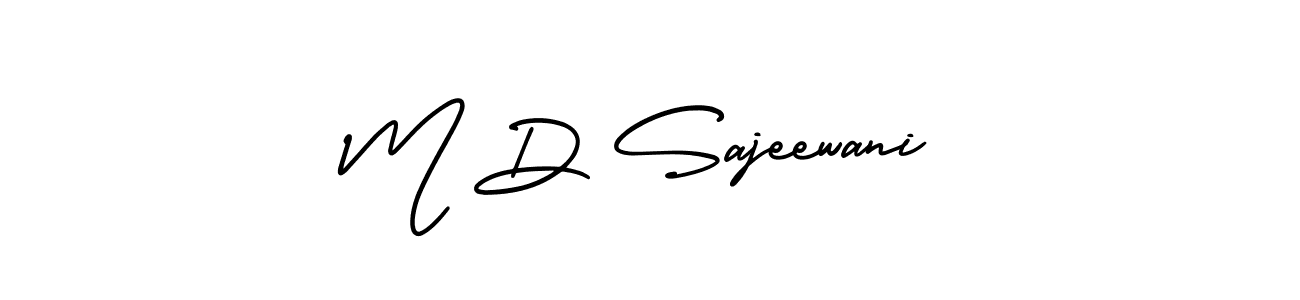 AmerikaSignatureDemo-Regular is a professional signature style that is perfect for those who want to add a touch of class to their signature. It is also a great choice for those who want to make their signature more unique. Get M D Sajeewani name to fancy signature for free. M D Sajeewani signature style 3 images and pictures png