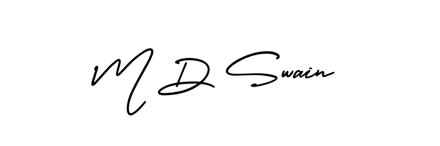 How to Draw M D Swain signature style? AmerikaSignatureDemo-Regular is a latest design signature styles for name M D Swain. M D Swain signature style 3 images and pictures png