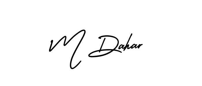How to Draw M Dahar signature style? AmerikaSignatureDemo-Regular is a latest design signature styles for name M Dahar. M Dahar signature style 3 images and pictures png