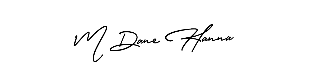 M Dane Hanna stylish signature style. Best Handwritten Sign (AmerikaSignatureDemo-Regular) for my name. Handwritten Signature Collection Ideas for my name M Dane Hanna. M Dane Hanna signature style 3 images and pictures png