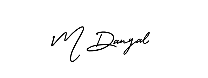 Also You can easily find your signature by using the search form. We will create M Danyal name handwritten signature images for you free of cost using AmerikaSignatureDemo-Regular sign style. M Danyal signature style 3 images and pictures png