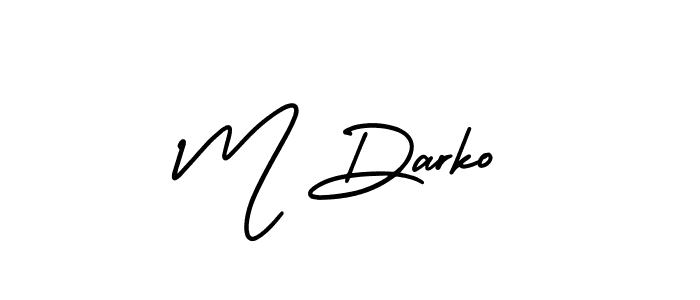 M Darko stylish signature style. Best Handwritten Sign (AmerikaSignatureDemo-Regular) for my name. Handwritten Signature Collection Ideas for my name M Darko. M Darko signature style 3 images and pictures png