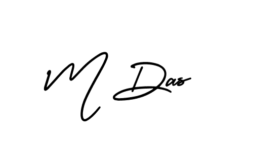 You should practise on your own different ways (AmerikaSignatureDemo-Regular) to write your name (M Das) in signature. don't let someone else do it for you. M Das signature style 3 images and pictures png