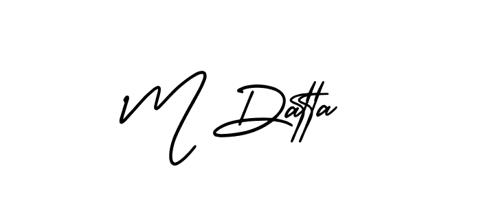 AmerikaSignatureDemo-Regular is a professional signature style that is perfect for those who want to add a touch of class to their signature. It is also a great choice for those who want to make their signature more unique. Get M Datta name to fancy signature for free. M Datta signature style 3 images and pictures png