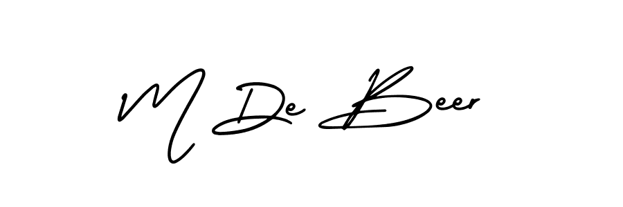 Make a beautiful signature design for name M De Beer. With this signature (AmerikaSignatureDemo-Regular) style, you can create a handwritten signature for free. M De Beer signature style 3 images and pictures png