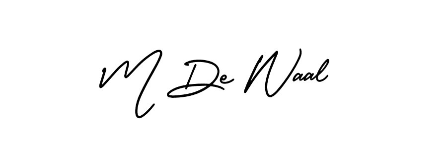 M De Waal stylish signature style. Best Handwritten Sign (AmerikaSignatureDemo-Regular) for my name. Handwritten Signature Collection Ideas for my name M De Waal. M De Waal signature style 3 images and pictures png