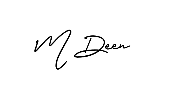 This is the best signature style for the M Deen name. Also you like these signature font (AmerikaSignatureDemo-Regular). Mix name signature. M Deen signature style 3 images and pictures png