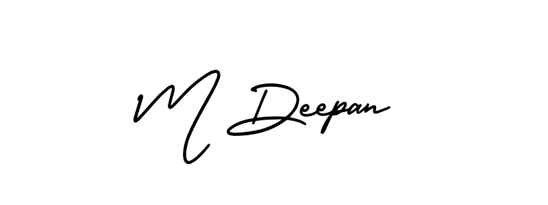You can use this online signature creator to create a handwritten signature for the name M Deepan. This is the best online autograph maker. M Deepan signature style 3 images and pictures png