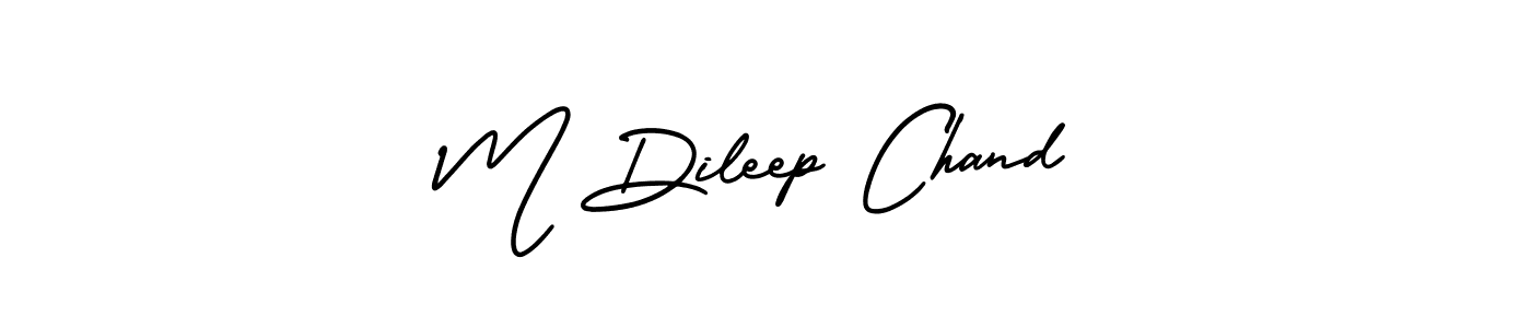 How to make M Dileep Chand signature? AmerikaSignatureDemo-Regular is a professional autograph style. Create handwritten signature for M Dileep Chand name. M Dileep Chand signature style 3 images and pictures png