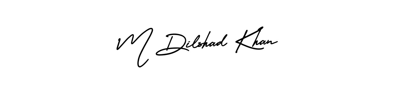 Design your own signature with our free online signature maker. With this signature software, you can create a handwritten (AmerikaSignatureDemo-Regular) signature for name M Dilshad Khan. M Dilshad Khan signature style 3 images and pictures png