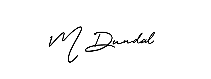 AmerikaSignatureDemo-Regular is a professional signature style that is perfect for those who want to add a touch of class to their signature. It is also a great choice for those who want to make their signature more unique. Get M Dundal name to fancy signature for free. M Dundal signature style 3 images and pictures png