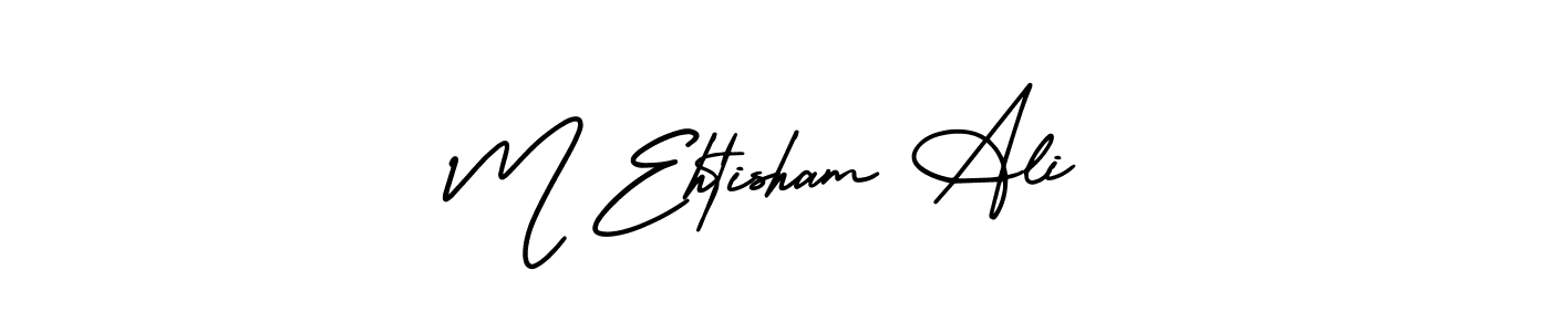 The best way (AmerikaSignatureDemo-Regular) to make a short signature is to pick only two or three words in your name. The name M Ehtisham Ali include a total of six letters. For converting this name. M Ehtisham Ali signature style 3 images and pictures png