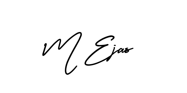 Create a beautiful signature design for name M Ejas. With this signature (AmerikaSignatureDemo-Regular) fonts, you can make a handwritten signature for free. M Ejas signature style 3 images and pictures png