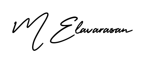 Get an exclusive digital autograph for M Elavarasan. The AmerikaSignatureDemo-Regular typeface captures the charm of real penmanship on paper. M Elavarasan signature style 3 images and pictures png