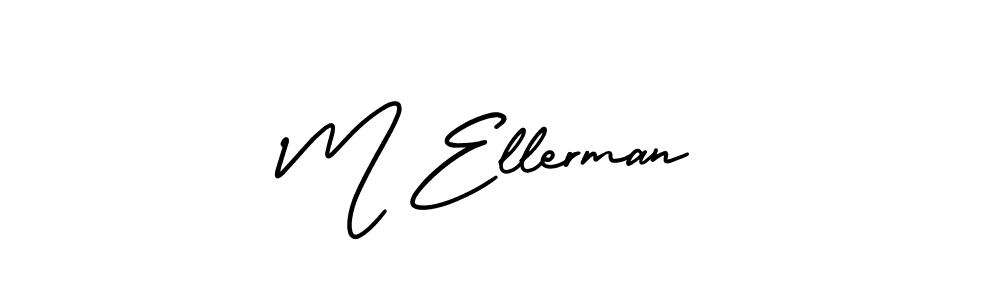 Create a beautiful signature design for name M Ellerman. With this signature (AmerikaSignatureDemo-Regular) fonts, you can make a handwritten signature for free. M Ellerman signature style 3 images and pictures png