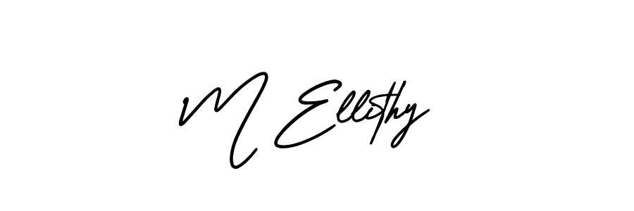 How to Draw M Ellithy signature style? AmerikaSignatureDemo-Regular is a latest design signature styles for name M Ellithy. M Ellithy signature style 3 images and pictures png
