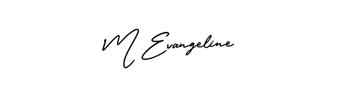 Also we have M Evangeline name is the best signature style. Create professional handwritten signature collection using AmerikaSignatureDemo-Regular autograph style. M Evangeline signature style 3 images and pictures png